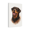 Rottweiler Watercolor Canvas Print — Matte Stretched Wall Art