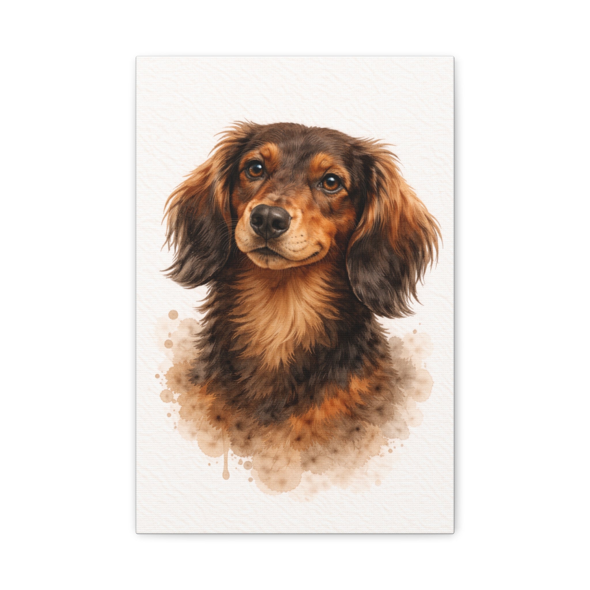 Dachshund Watercolor Canvas Print — Matte Stretched Wall Art
