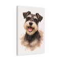 Mini Schnauzer Watercolor Canvas Print — Matte Stretched Wall Art