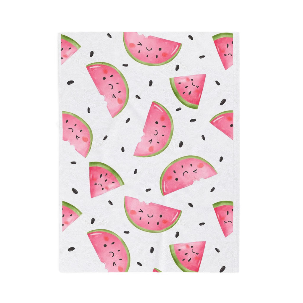 Cute Watermelon Velveteen Plush Blanket — Soft Fruit-Themed Throw