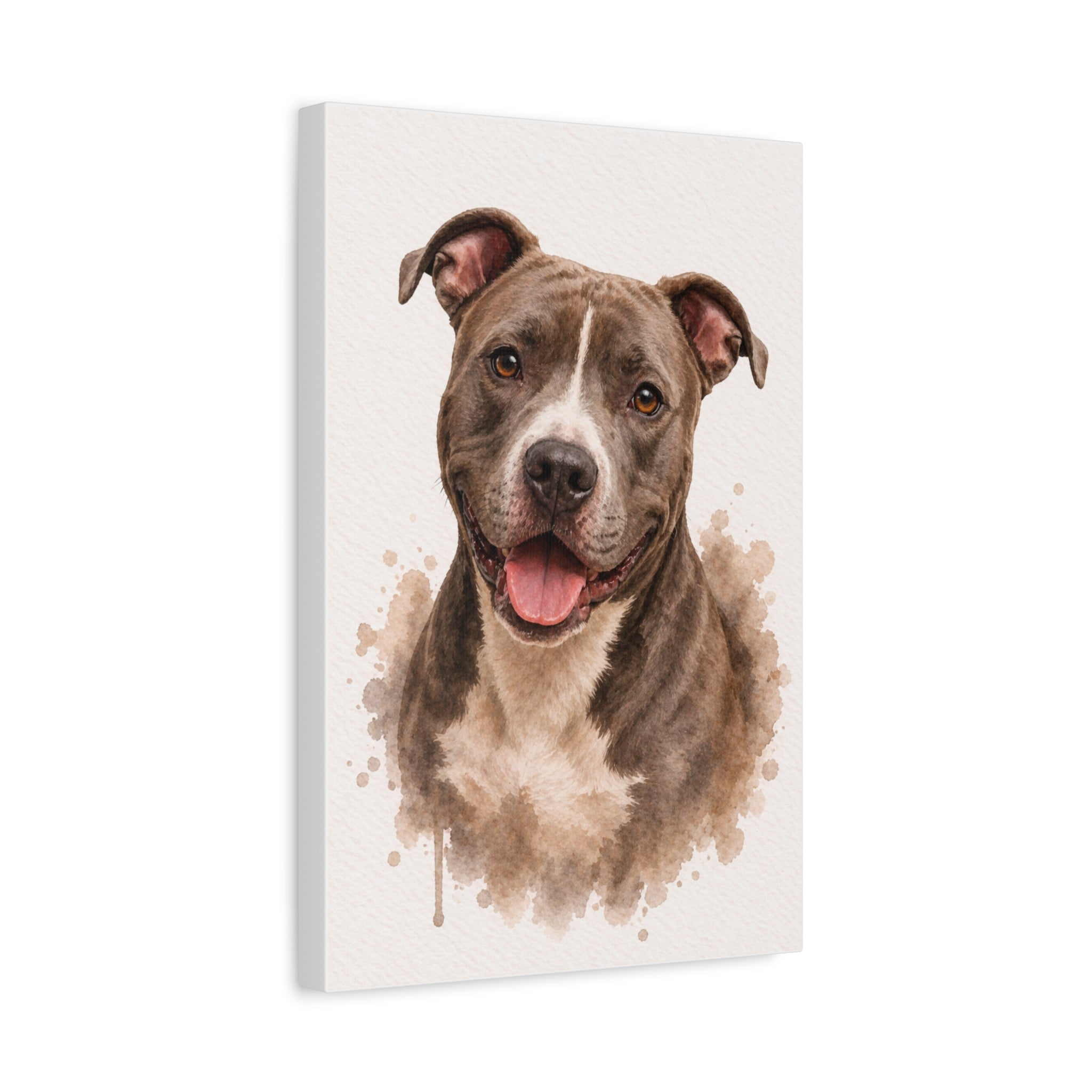 Pit Bull Canvas Wall Art — Matte Stretched Dog Lover Print