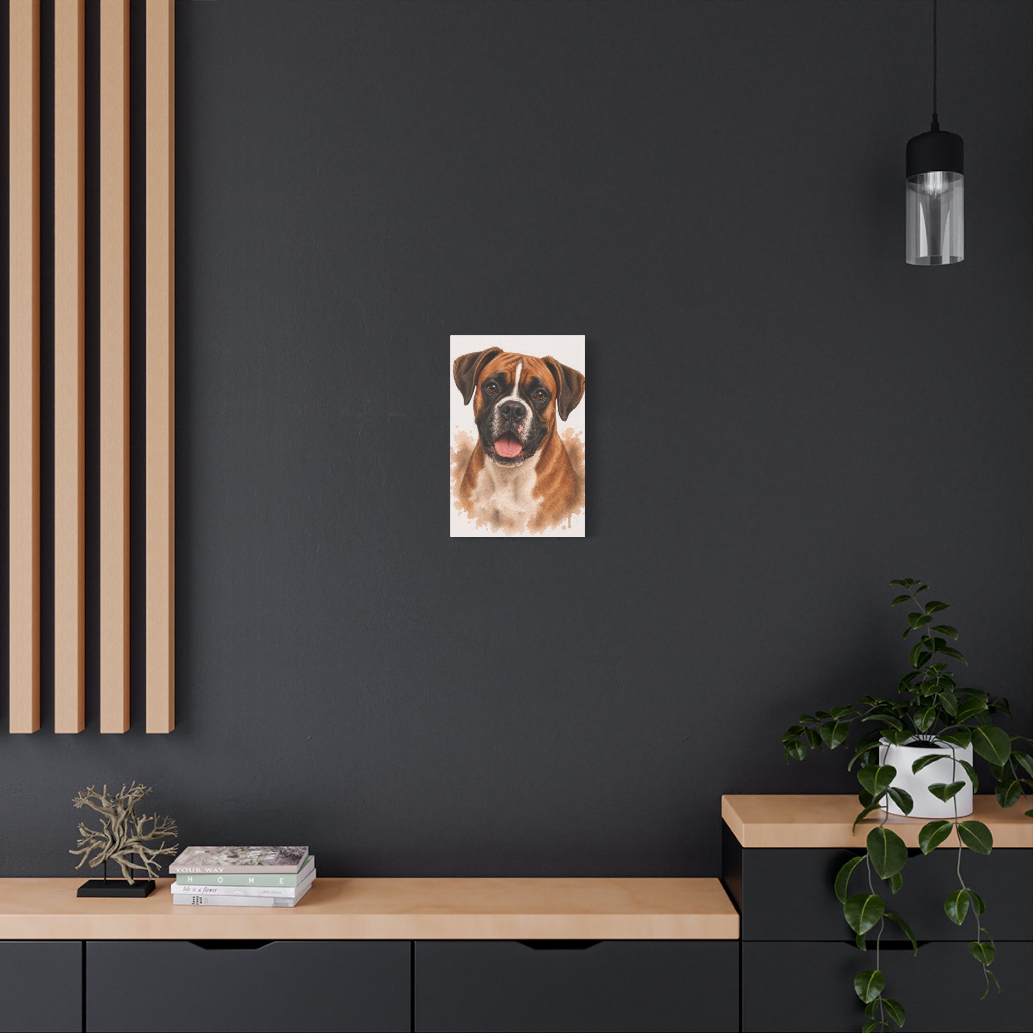 Boxer Canvas Wall Art — Matte Stretched Dog Lover Print