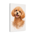 Poodle Watercolor Canvas Print — Matte Stretched Wall Art