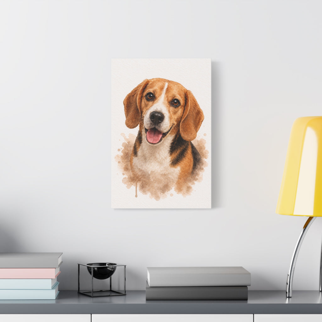 Beagle Canvas Wall Art — Matte Stretched Dog Lover Print
