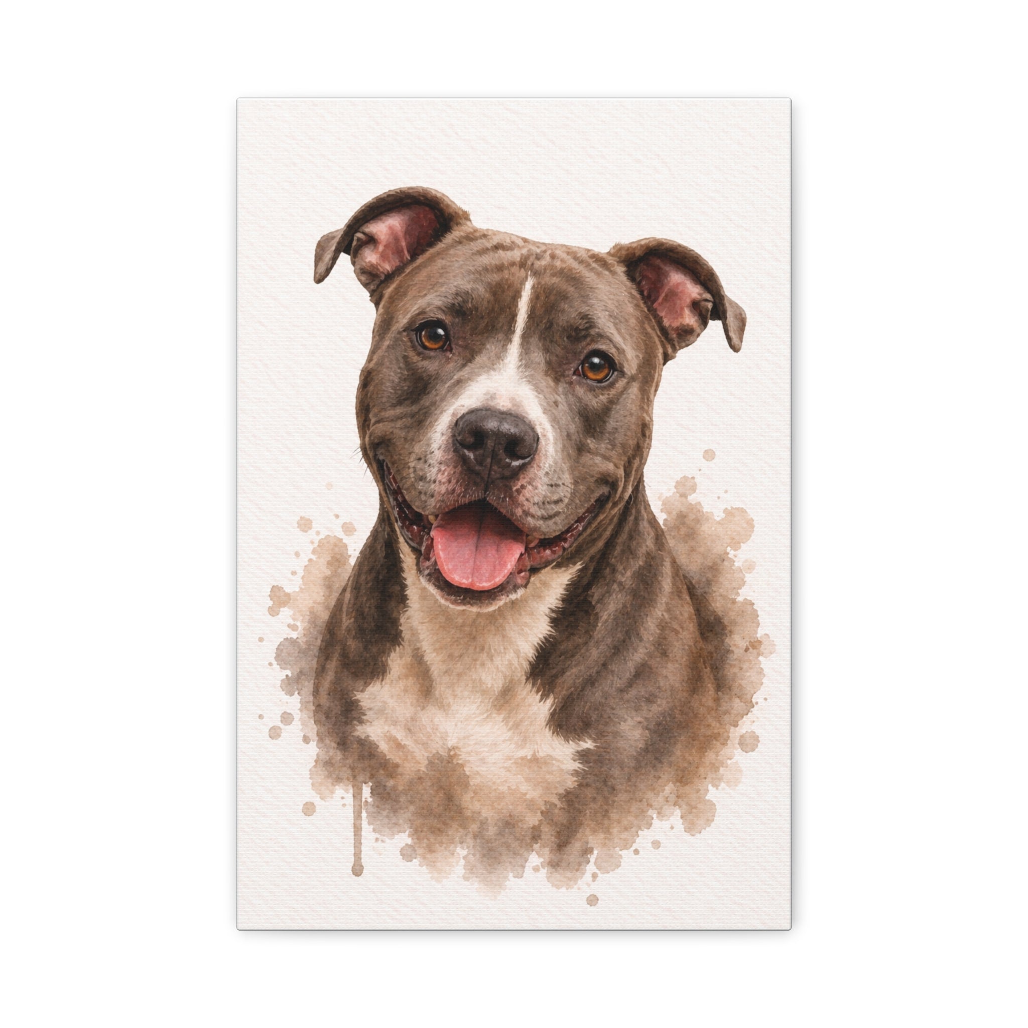 Pit Bull Canvas Wall Art — Matte Stretched Dog Lover Print